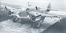 Airplane Picture - A new late-production Beaufort Mk.II at the Filton factory. ASV yagi aerials are under the nose and wings and the new DF loop is fitted. Muzzles of additional Vickers GO are visible in the front upper nose.