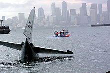 Airplane Picture - Boeing 307 (NC 19903) in Elliott Bay, Seattle, March 28, 2002