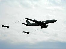 Airplane Picture - An Italian Air Force Boeing 707T/T refuel two MB-339 in a demonstration