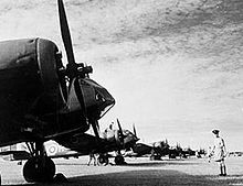 Airplane Picture - Blenheim Mk Is of No. 62 Squadron RAF lined up at RAF Tengah, Singapore, circa February 1941