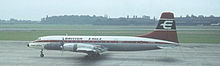 Airplane Picture - British Eagle Britannia Model 312 at Manchester England, August 1964