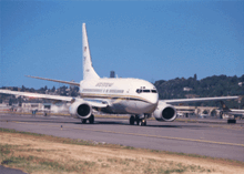 Airplane Picture - A C-40A taxiing on an airstrip.