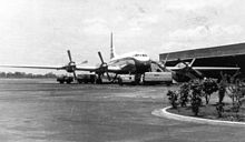 Airplane Picture - BOAC Britannia Model 312 at Darwin's civil terminal, c. 1958