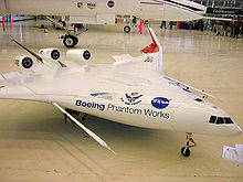 Airplane Picture - Boeing X-48B flight test vehicle on display at the 2006 Edwards Airshow