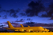 Airplane Picture - KC-135Rs at twilight on the flightline