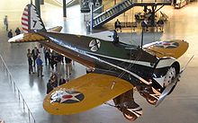 Airplane Picture - P-26A on display at the Steven F. Udvar-Hazy Center in the 1934 markings of the 34th Pursuit Squadron, 17th PG
