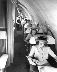 Airplane Picture - Passengers aboard Pan Am Boeing 307