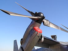 Airplane Picture - Closeup of rotor and engine of a MV-22B