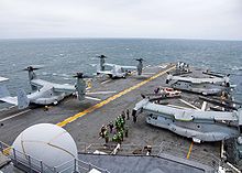 Airplane Picture - Nassau Amphibious Ready Group, showing four V-22s in 2010