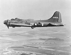 Airplane Picture - After completing 80 323rd BS missions, Aphrodite B-17F (The Careful Virgin) was used against Mimoyecques, but impacted short of target due to controller error.