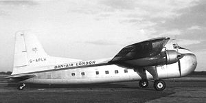 Warbird Picture - Bristol Freighter 31 of Dan-Air operating a passenger flight at Manchester in 1958