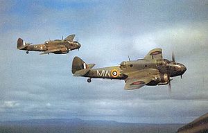 Warbird Picture - Colour photo of Two Beaufort Mk.Is of 217 Squadron