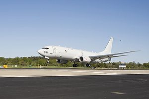 Warbird Picture - A P-8A lands at NAS Patuxent River, Maryland