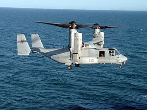 Warbird Picture - A U.S. Marine Corps MV-22 prepares to land aboard USS Nassau in 2008.