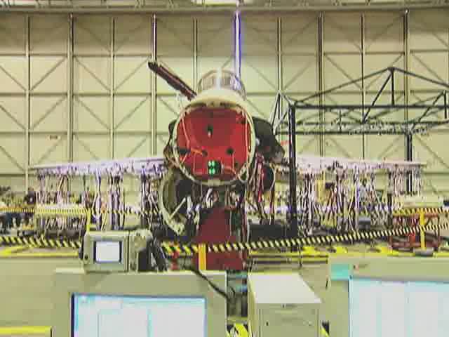 Airplane Picture - Time lapsed film of Active Aeroelastic Wing (AAW) Wing loads test