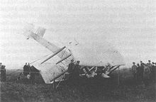 Airplane Picture - Alcock and Brown's crashed Vimy at Clifden, Ireland on June 15, 1919