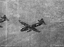 Airplane Picture - Betty bombers during an air raid over Darwin, Australia..