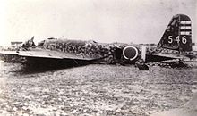 Airplane Picture - Ki-21 of Daisan Dokuritsu Hikotai at Yontan Airfield ,25 May 1945