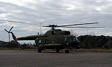 Airplane Picture - Finnish Mi-8 in Hernesaari, Helsinki, in 2005