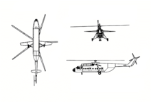 Airplane Picture - Mi-6 three view drawing