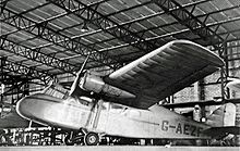 Airplane Picture - Pobjoy-built S.16/1 Scion 2 hangared at Blackpool Airport in 1948