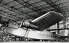 Airplane Picture - Pobjoy-built S.16/1 Scion 2 hangared at Blackpool Airport in 1948