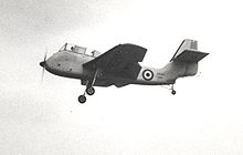 Airplane Picture - Seamew prototype XA209, natural metal finish, landing at Farnborough SBAC Show in September 1953