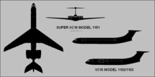 Airplane Picture - VC10 Silhouette Drawing