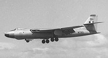 Airplane Picture - Valiant B(PR)K.1 WZ393 of 90 Squadron in original all-metal finish displaying at Blackpool Squires Gate airport in 1957