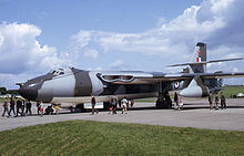 Airplane Picture - Camouflaged Valiant at Filton, England. Date uncertain but probably the mid-1960s