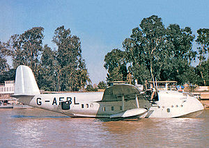 Warbird Picture - The BOAC Short 'C' Class flying boat G-AFBL Cooee, at Rod El Faray, Egypt, c. 1942