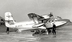 Warbird Picture - Short Sealand demonstrator G-AIVX at RNAS Stretton on 25 July 1953