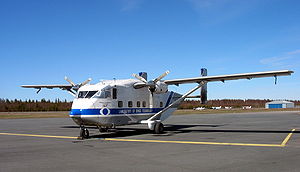 Warbird Picture - SC.7 Skyvan at Oulu Airport, Finland.