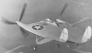 Warbird Picture - The sole Vought V-173 in test flight USAF photo