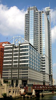 Airplane Picture - Boeing's headquarters in Chicago. Formerly the headquarters of Morton Salt