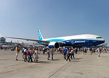 Airplane Picture - The record-breaking 777-200LR Worldliner, presented at the Paris Air Show 2005.