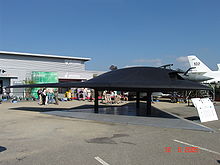 Airplane Picture - Full scale model of the stealth combat drone Dassault nEUROn, the 