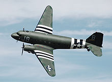 Airplane Picture - An ex-USAF C-47A Skytrain, the military version of the DC-3, on display in England in 2010. This aircraft flew from a base in Devon, England, during the Invasion of Normandy.