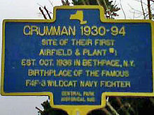 Airplane Picture - Grumman Historical Marker