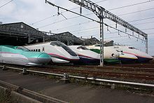 Airplane Picture - Lineup of JR East Shinkansen trains, October 2009