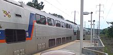 Airplane Picture - A train of Kawasaki MARC III bi-levels at BWI Rail Station on the Penn Line headed towards Baltimore.