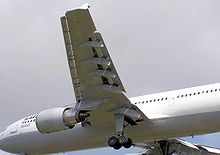 Airplane Picture - An example of a wing of the first Airbus model, the A300