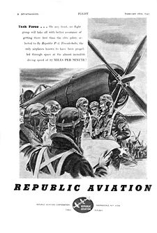 Airplane Picture - A 1943 advertisement for REPUBLIC AVIATION from Flight & Aircraft Engineer magazine