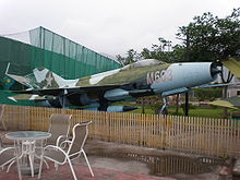 Airplane Picture - A J-7 in blue camouflage colors