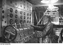 Airplane Picture - The engineer in the machine centre operated the throttles of the 12 engines