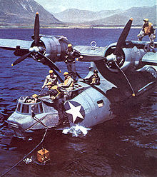 Airplane Picture - PBY riding at sea anchor.