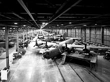 Airplane Picture - B-24s under construction at Ford Motor's Willow Run plant