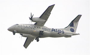 Warbird Picture - An Air Alps Dornier 328-110 landing at Fiumicino Airport, Rome