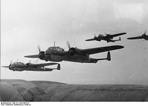 Warbird Picture - A formation of Dornier Do 17Zs, circa 1940