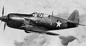 Warbird Picture - Curtiss XP-60C in flight, modified from second XP-60A, with Pratt & Whitney R-2800 engine and contra-rotating propellers.